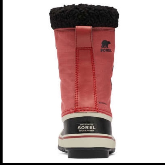 Womens Sorel Winter Carnival Waterproof Snow Boots Rose Dust Black NL348 Size 12 - Picture 5 of 5